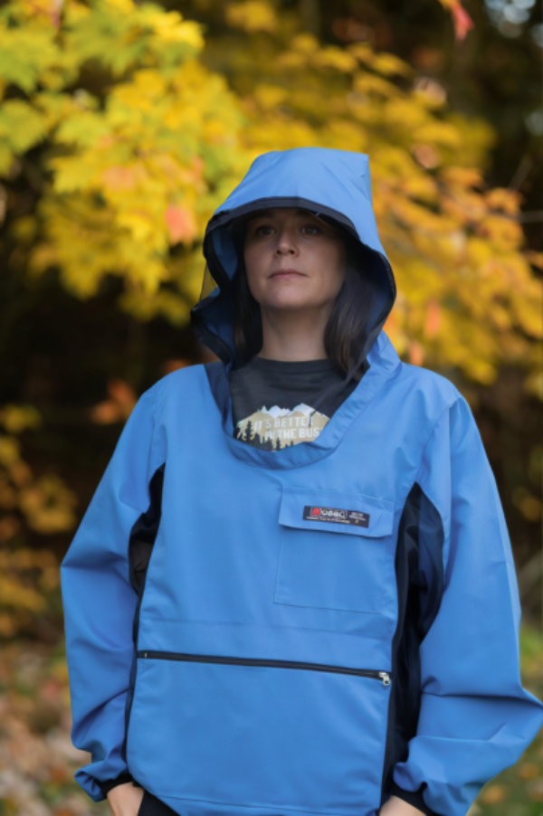 Woman Wearing an Elite Bug Shirt in Royal Blue from OBSC